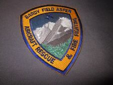 Vintage ASPEN SARDY FIELD AIRCRAFT RESCUE & Fire FIGHTING PATCH picture