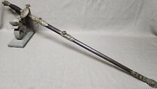 RARE ANTIQUE 1800'S KNIGHTS OF PYTHIAS FRATERNAL UR FCB CEREMONIAL ETCHED SWORD  picture