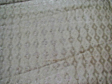 4.6 yards vintage fabric 1960s off white with glitter thread textured picture