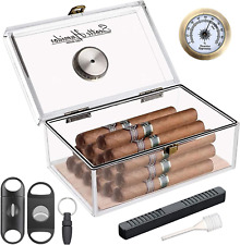 Acrylic Cigar Humidor Jar/Case/Box with Humidifier and Hygrometer picture