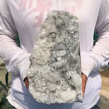 6.2 LB Natural White Calcite Quartz Crystal Cluster Mineral Specimen picture