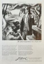 1947 John Hancock life insurance Vintage Ad He talked independence in a 21 gun picture