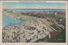 Point Shirley Beach Winthrop Massachusetts Aerial View c1930s postcard D1 picture