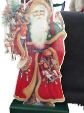 Santa Cut Out Pressed Cardboard On Stand 10