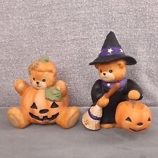 Enesco Lucy & Me Bear Figurines Lot Lucy Rigg Halloween Jack-O-Lantern Witch picture