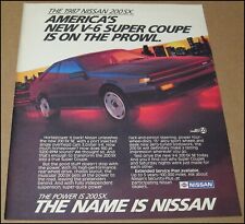 1987 Nissan 200SX Print Ad 1986 Car Automobile Advertisement Vintage 10x12 Army picture