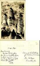 Twin Domes and Giant Stalagmite Big Room Carlsbad Cavern New Mexico RPPC EKC picture