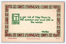 c1910's Jes'Blow Die In Winter Motto Arts Crafts Unposted Antique Postcard picture