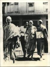1963 Press Photo Buddhist Monk Thich Tri Quang walks out of U.S. Embassy, Saigon picture
