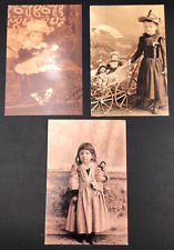 Lot of Three (3) Theriault's Dollmasters Postcards Vintage Style Children w/Doll picture