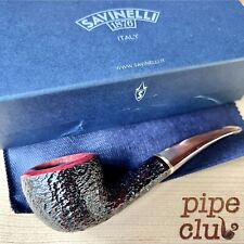 Savinelli Roma Lucite Rusticated Bent Pot (316 KS) 6mm Filter Pipe - New picture
