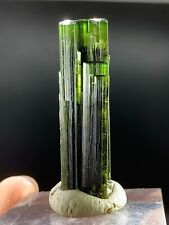 12 Gram. Stunning Very Interesting Natural Green Cap Tourmaline Crystal. picture