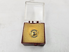 Toastmasters International Gold Tone T World Logo Vintage Lapel Pin picture