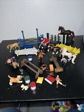 Vintage Lot of Breyer Horses, Riders, Fences, Truck and More picture