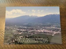 Postcard MT Montana Hamilton Ravalli County Aerial View picture