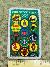 USA Stamp Silk Screen Patch Girl Scout Badges 1987 picture