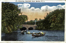 1922 Buffalo,NY Canoeing,Delaware Park Erie County New York Postcard 1C stamp picture