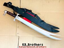 Custom Handmade Carbon Steel Blade ZULFIQAR Scimitar Sword-Historical-30-inches. picture
