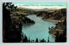 c1927 DB Postcard Lake Coeur D'Alene ID Scenic View picture