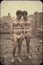 Intimate Rooftop Encounter Two Men Bulge Print 4x6 Gay Interest Photo #119 picture