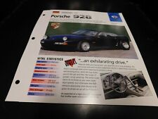 1986 Porsche 928 Spec Sheet Brochure Photo Poster picture