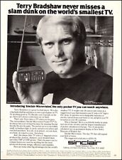 1970s vintage AD for SINCLAIR MICROVISION TV Terry Bradshaw Quarterback 103122 picture