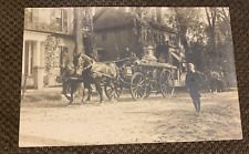 EARLY REAL PHOTO POSTCARD OF FIRE WAGON (BANGOR, ME) (#24150) picture