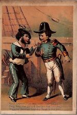 1880s HIGGINS' GERMAN LAUNDRY SOAP NAVAL BOYS CAPTAIN TRADE CARD 25-224 picture