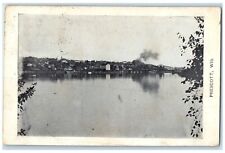 1908 Lake St. Croix Truss Bridge Building Prescott Wisconsin Antique Postcard picture