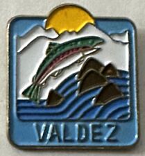 Valdez Alaska Salmon Pin Travel Souvenir picture