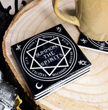 Ebros Occult Heptagram Star Summon The Spirits Cork Backed Coaster Set of 4 picture