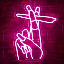 Dimmable Pink Finger Nails Neon Signs For Bedroom Club Bar Wall Decor USB Power picture