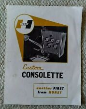 Orig. 1965 Custom Consolette HURST Performance Products Announcement Info. Sheet picture