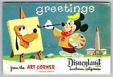 C.1955 DISNEYLAND 1ST YR ART CORNER MICKEY MOUSE ARTIST PLUTO 0581b Postcard P48 picture