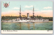 Postcard U.S. Battleship Illinois A167 picture