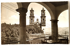 1948 Mexico Balcony View of Santa Prisca de TAXCO Gro RPPC BW Postcard Cancel picture
