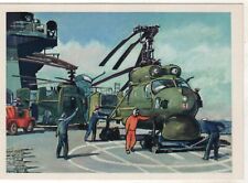 1973 Anti-submarine HELICOPTER AVIATION Pilots AVIA Russia Postcard Old picture