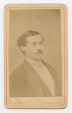 Antique CDV circa 1870s Photo Portrait Man by F. B. Zay Findlay, Ohio picture