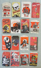 16 Vtg & Modern Halloween Paper Trick or Treat Candy Bag Lot JOL Cowboy Skeleton picture