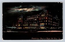 Old Point VA-Virginia, Chamberlain Hotel At Night, Vintage c1912 Postcard picture
