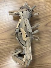 BLEACHED DRIFTWOOD SEAHORSE HANDMADE LARGE 13” ABSTRACT BEACH DECOR picture