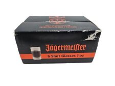 New Sealed Jagermeister Shot Glasses 1 oz Embossed Set Of 6 picture