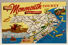 Hello from Monmouth County, New Jersey NJ Vintage Chrome Postcard picture