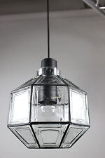 Vintage Limburg Pendant Lamp Iron & Glass Octagon Design Mid Century 70s picture