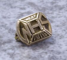 Antique 14kt Gold West High School Pin 1916 WHS  picture