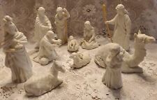 Vintage AVON 11 pc  Nativity Collectibles Set White Porcelain Figures 1981 - 84  picture