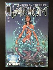 Fathom #1 Wizard World Chicago Signed x4 Turner Weems Smith Top Cow VF/NM *A1 picture