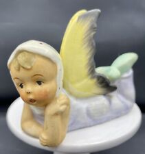 Vintage Maruri Japan Butterfly Wings Pixie Girl Fairy Child Figurine picture