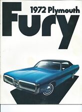 Original 1972 Plymouth Fury Coupe, Sedan, Station Wagon Dealer Sales Brochure picture