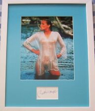Bo Derek autographed signed framed w/ sexy wet white sheer blouse 8x10 photo JSA picture